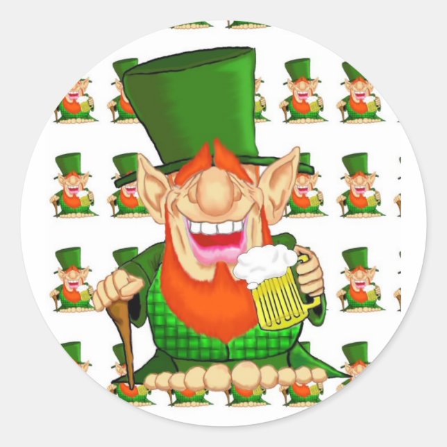 Sticker Rond Paddy O'Party (Devant)