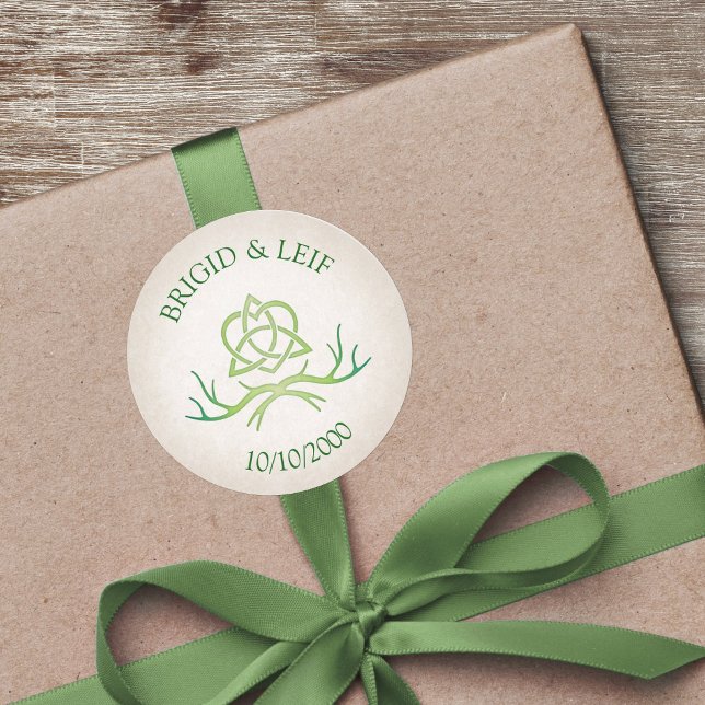 Sticker Rond Pagan Handfasting Mariage (Créateur téléchargé)