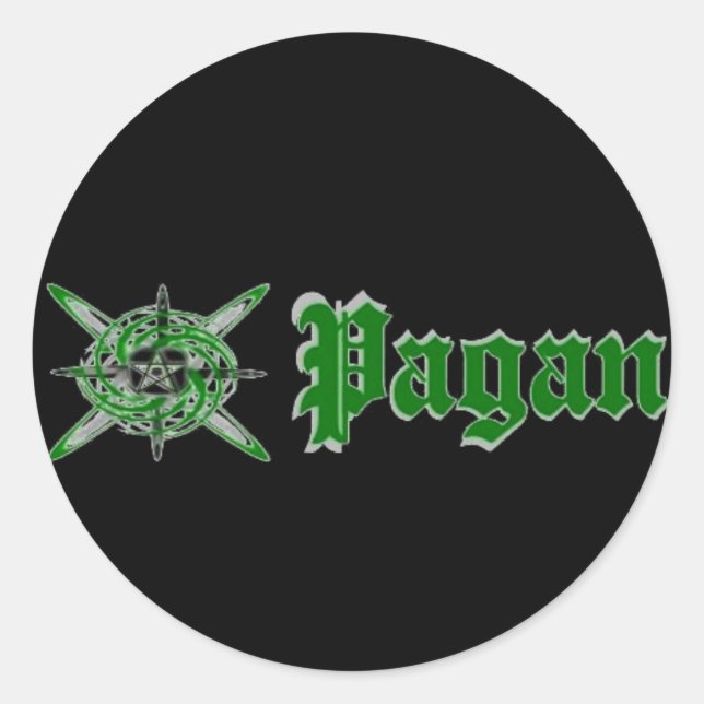 Sticker Rond Pagan Star Green (Devant)