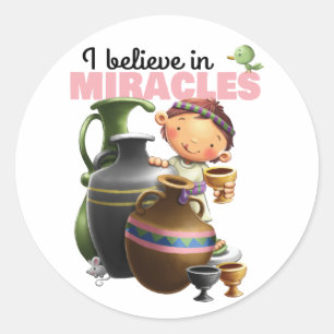 Sticker Rond Page d'autocollant de vers de bible d'enfants