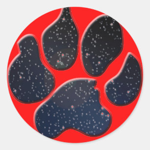 Sticker Rond Page Space Furry