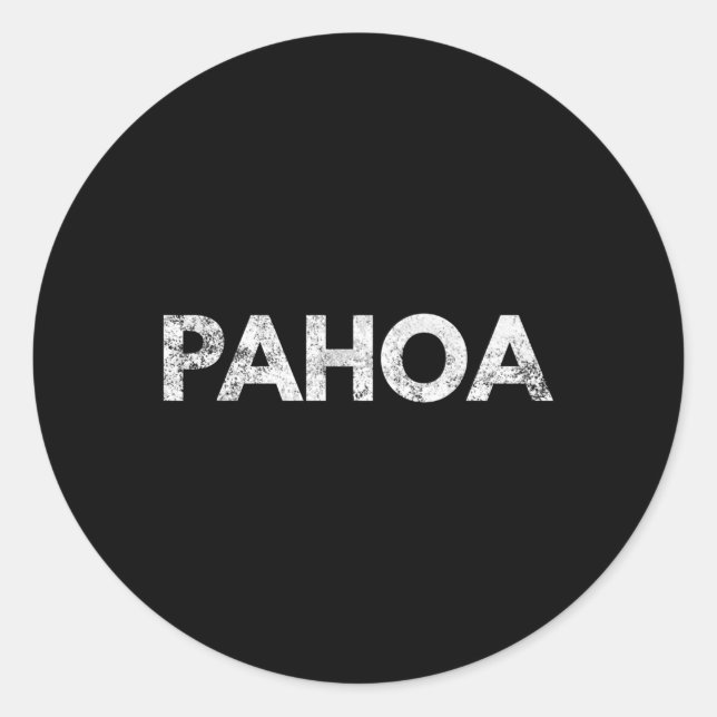 Sticker Rond Pahoa Hawaii Grande île (Devant)
