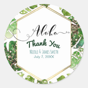 Sticker Rond Paillettes dorées scintillement glamour feuilles t