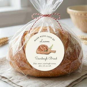 Sticker Rond Pain au levain fait maison 