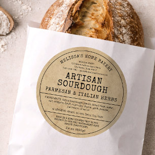 Sticker Rond Pain de campagne au levain Maison de boulangerie r