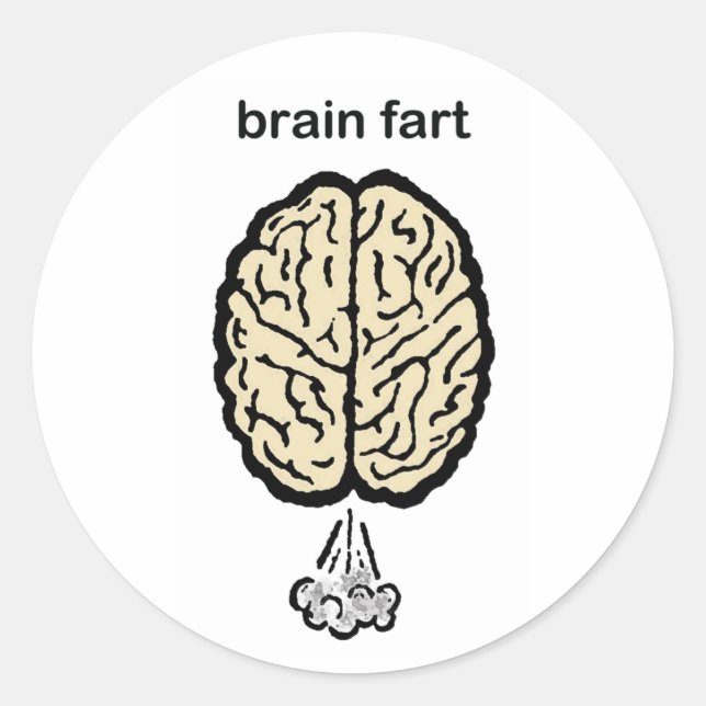 Sticker Rond Pain de cerveau (Devant)