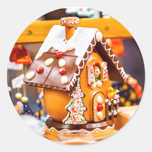 Sticker Rond pain d'épices de Noël (Devant)