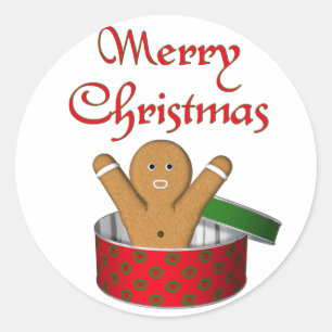 Sticker Rond Pain d'épices KRW Noël surprenant
