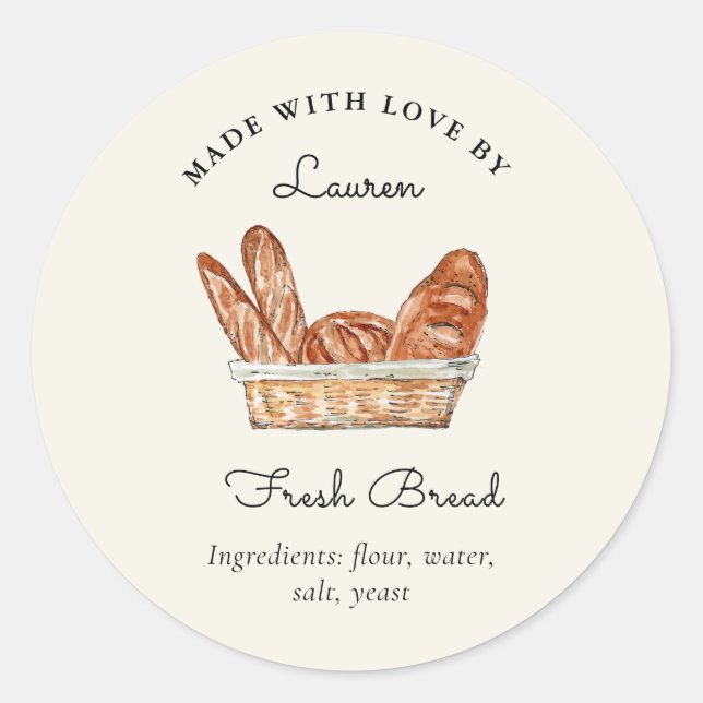 Sticker Rond Pain frais maison (Devant)