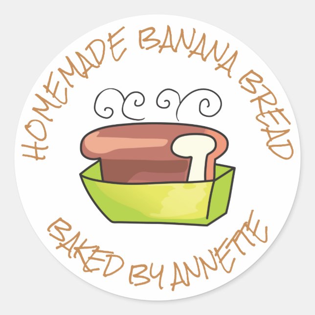 Sticker Rond Pain maison personnalisé (Devant)