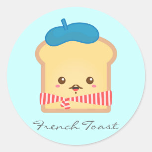 Sticker Rond Pain perdu mignon et heureux