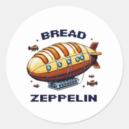 Sticker Rond Pain Zeppelin - Whimsical 8 bits