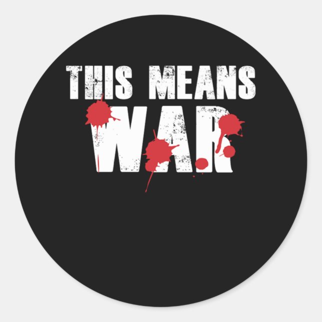Sticker Rond Paintball Moyens Guerre Paintball Joueur Marqueur  (Devant)