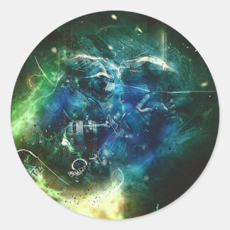 Sticker Rond Paintball Surreal