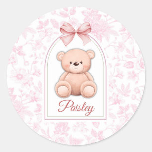 Sticker Rond Paisley Conception personnalisée d'ours en peluc