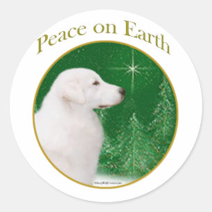 Sticker Rond Paix de Kuvasz