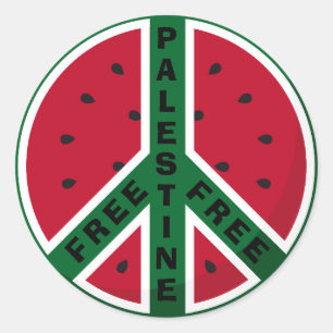 Sticker Rond Paix de la pastèque