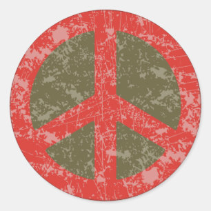 Sticker Rond Paix de résistance