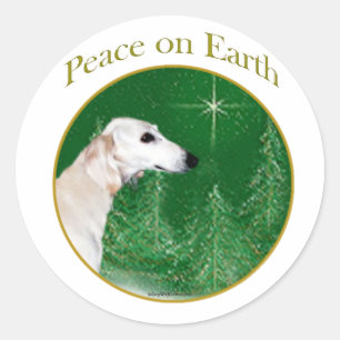 Sticker Rond Paix de Saluki