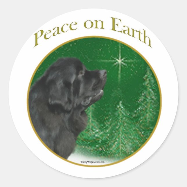 Sticker Rond Paix de Terre-Neuve (Devant)