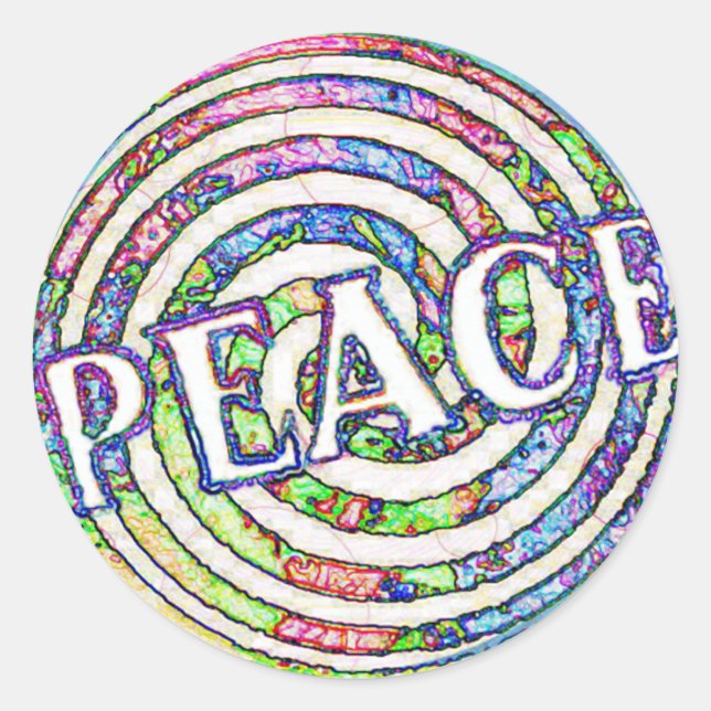 Sticker Rond Paix du cercle spiral (Devant)