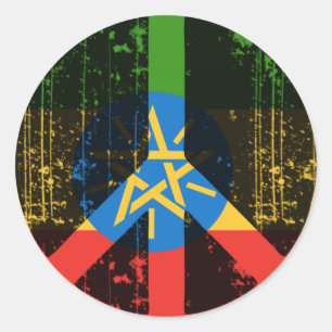 Sticker Rond Paix en Ethiopie