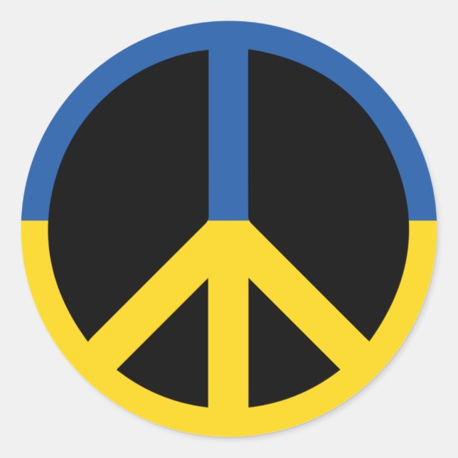 Sticker Rond paix en ukraine (Devant)