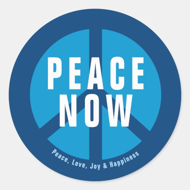 Sticker Rond Paix maintenant (Devant)