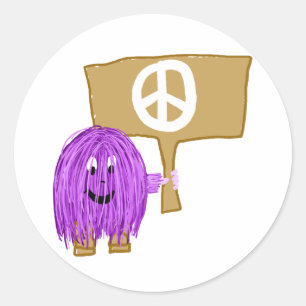 Sticker Rond paix pourpre