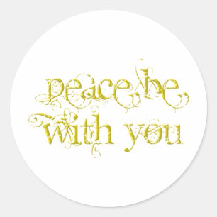 Sticker Rond Paix Sois avec toi