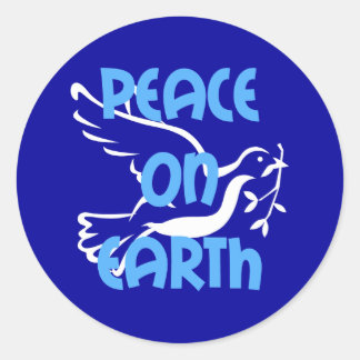 Sticker Rond Paix sur terre