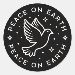 Sticker Rond Paix sur terre