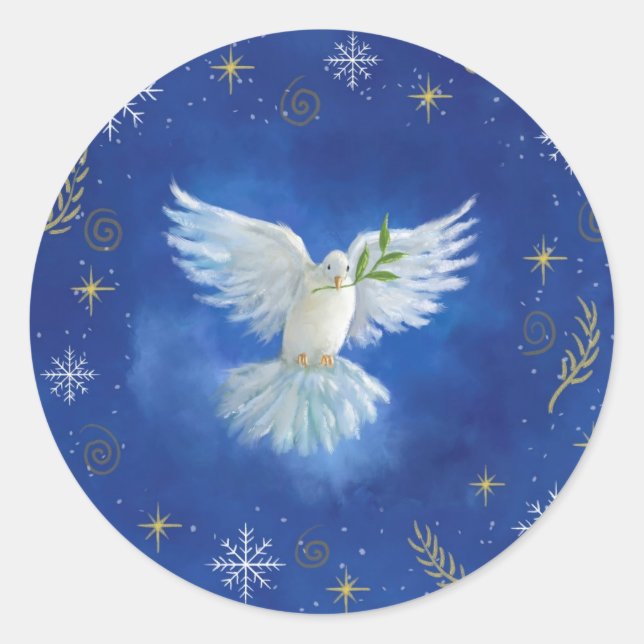 Sticker Rond paix sur terre (Devant)