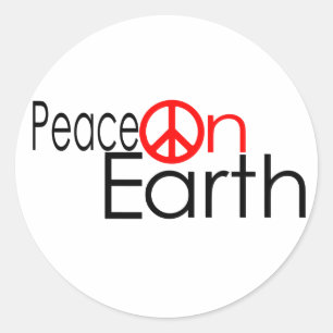 Sticker Rond Paix sur Terre