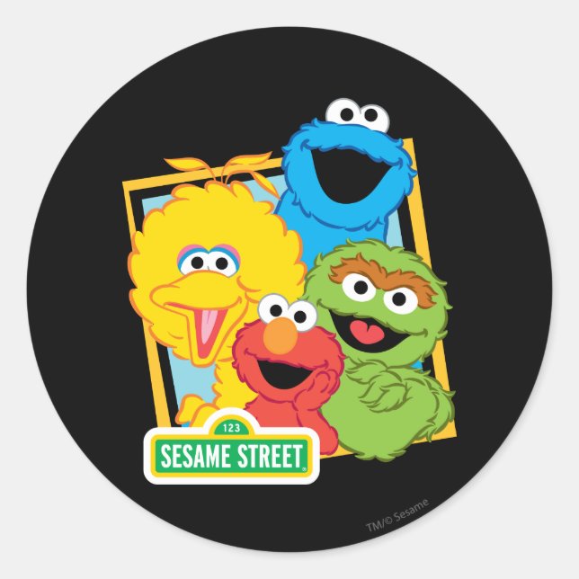 Sticker Rond Pal de rue Sésame (Devant)