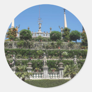 Sticker Rond Palais Borromeo à Stresa, Italie