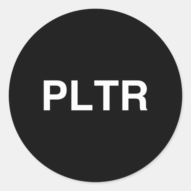 Sticker Rond Palantir Ticker (Devant)