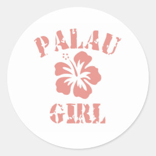 Sticker Rond Palau Rose Girl