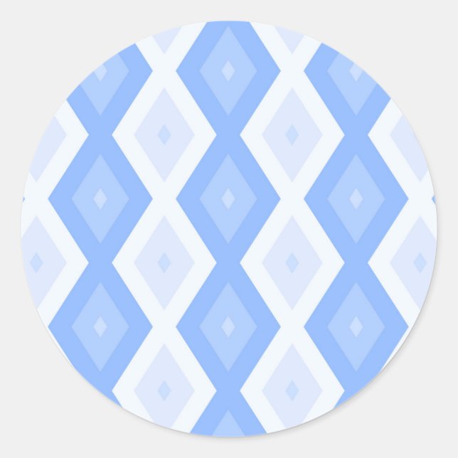 Sticker Rond Pale blue diamond pattern (Devant)