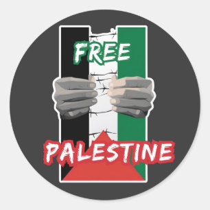 STICKER ROND PALESTINE LIBRE