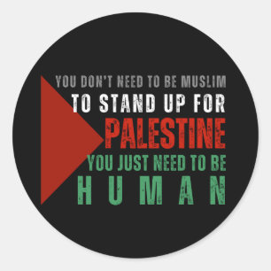 STICKER ROND PALESTINE LIBRE