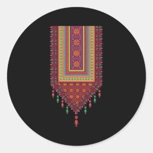 Sticker Rond Palestine Tatreez