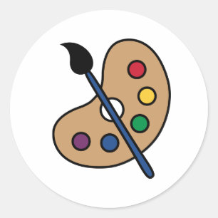 Sticker Rond Palette Artistes