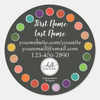 Sticker Rond Palette Collage Couture de chalut