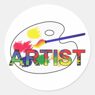 Sticker Rond Palette d'artiste