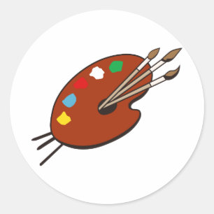Sticker Rond Palette de peinture