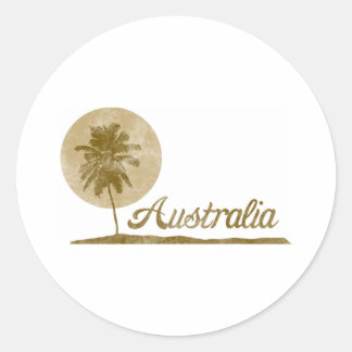 Sticker Rond Palm Tree Australie