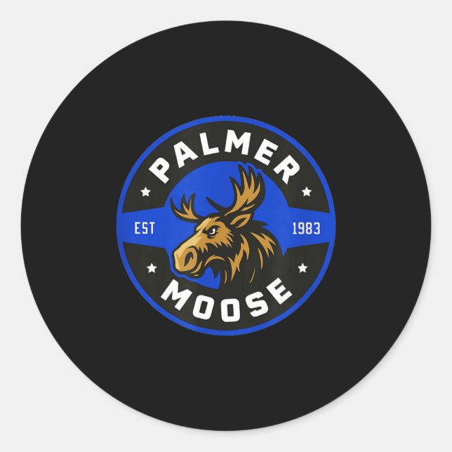 Sticker Rond Palmer Moose Hockey 2025  (Devant)
