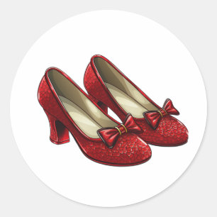 Sticker Rond Palmes de rubis d'Oz