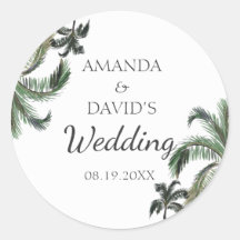 Palmier tropical Greenery Island Beach Mariage